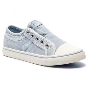 S. Oliver Soft Blue Laceless Canvas Sneakers Size 38 (7.5-8US)